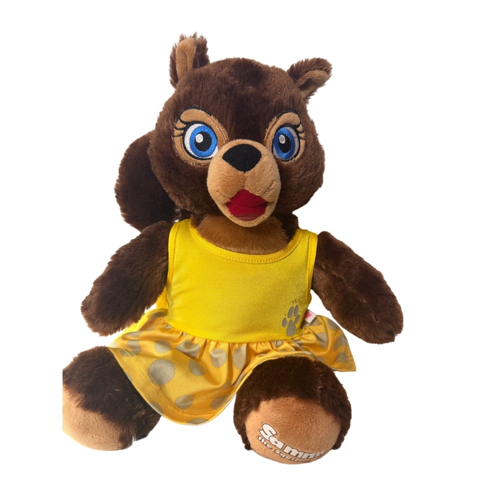 Build A Bear Workshop Sammy the Squirrel Plush Yellow Dress Stuffed Animal‎ Toy